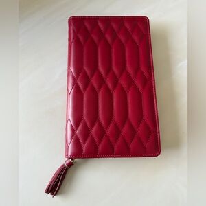 Wolf Caroline jewelry portfolio in red leather